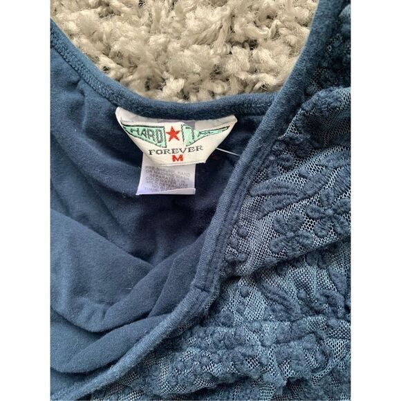 HARD TAIL FOREVER BLUE LACE LINED SUN TANK DRESS SZ M - Picture 7 of 8